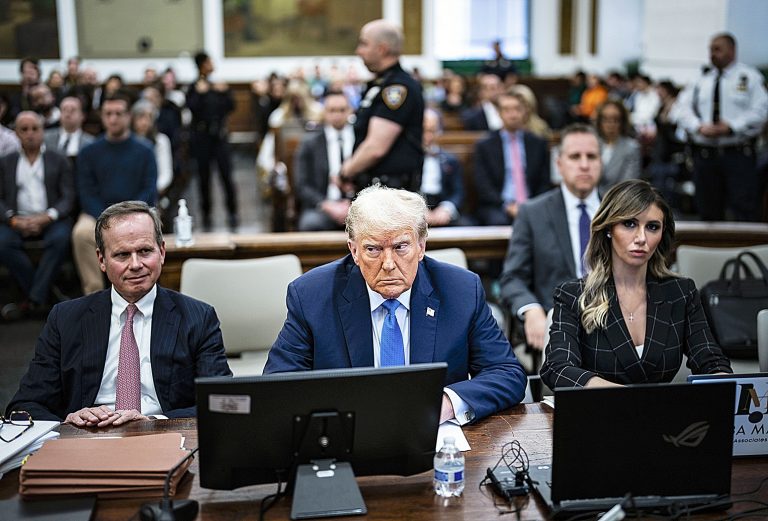 Former president Donald Trump at New York civil trial