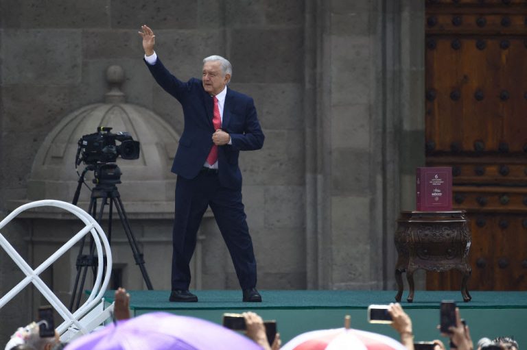 TOPSHOT-MEXICO-AMLO-GOVERNMENT-REPORT