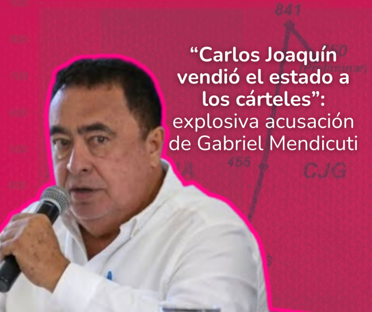 “Carlos Joaquín vendió el estado a los cárteles”: explosiva acusación de Gabriel Mendicuti