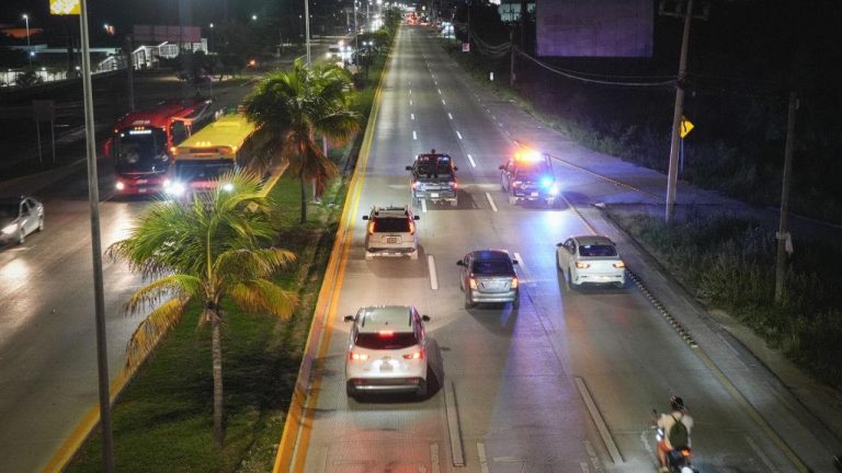 Aumenta patrullaje en bulevar Colosio de Cancún con operativo Carrusel