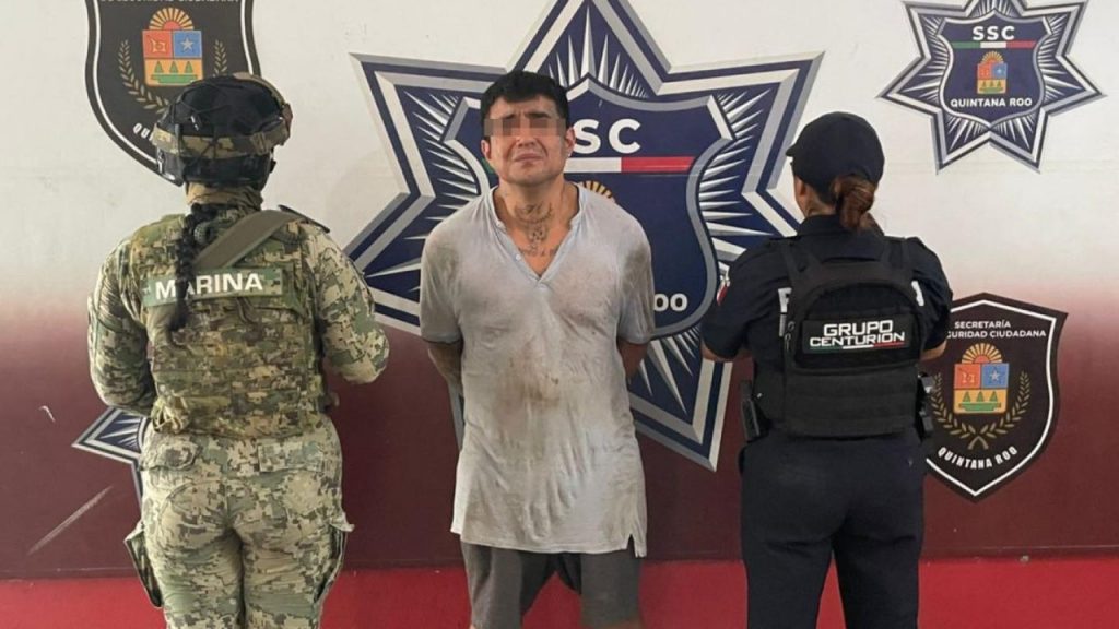 Elementos de seguridad y Marina detuvieron a un hombre que intentó agredir sexualmente a una mujer en la Región 94 de Cancún.