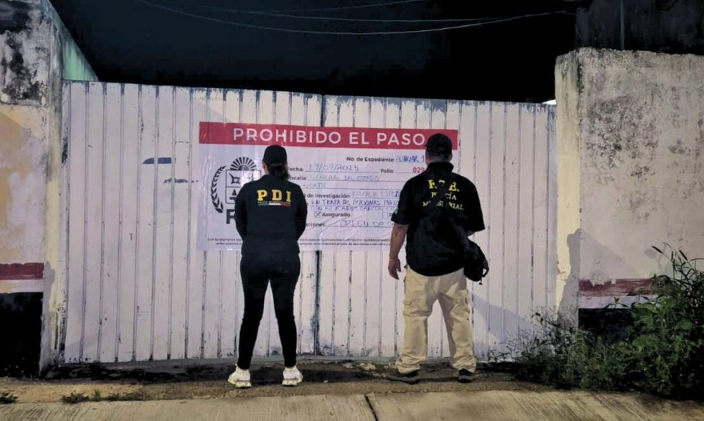 La Fiscalía General del Estado, en coordinación con la Guardia Nacional, rescató a cinco mujeres víctimas de trata de personas en un bar de Felipe Carrillo Puerto.