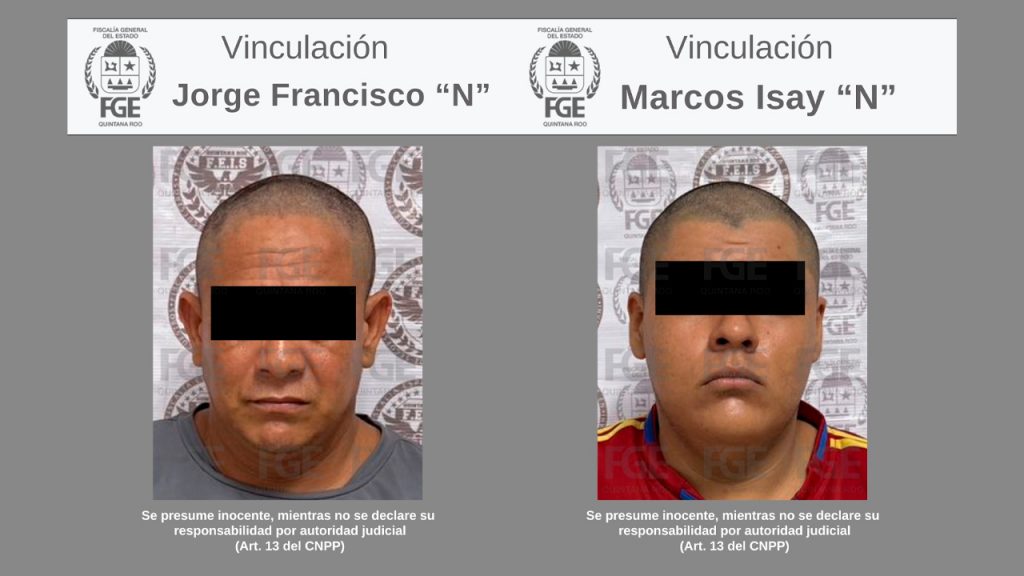 La FGE obtuvo la vinculación a proceso de dos hombres acusados de exigir “derecho de piso” a un comercio en la Supermanzana 74 de Cancún.