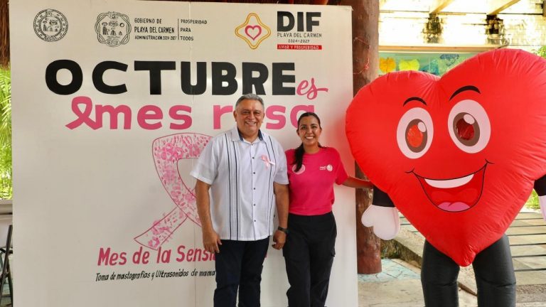 DIF Playa del Carmen impulsa jornada contra el cáncer de mama