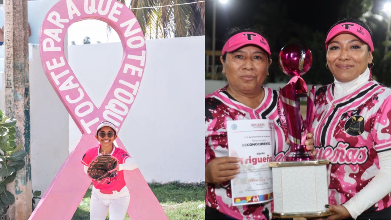 El Gobierno de Isla Mujeres realizó el cuadrangular de sóftbol “Home Run por la Vida” para fomentar la actividad física, la convivencia familiar y la prevención del cáncer de mama dentro de la campaña del mes rosa.