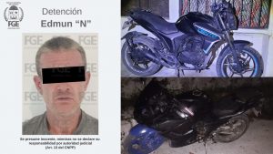 Jacob Edmun “N” fue asegurado por su probable participación en robo de vehículos; las motocicletas fueron puestas a disposición del Ministerio Público.