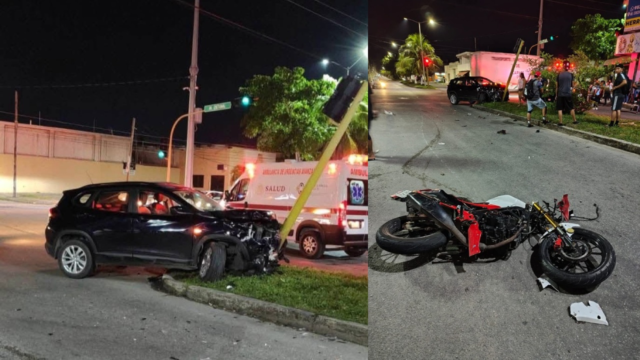 Un motociclista perdió la vida la medianoche de este jueves al ser embestido por un automóvil tipo SUV mientras cruzaba la avenida Erick Paolo Martínez en Chetumal.