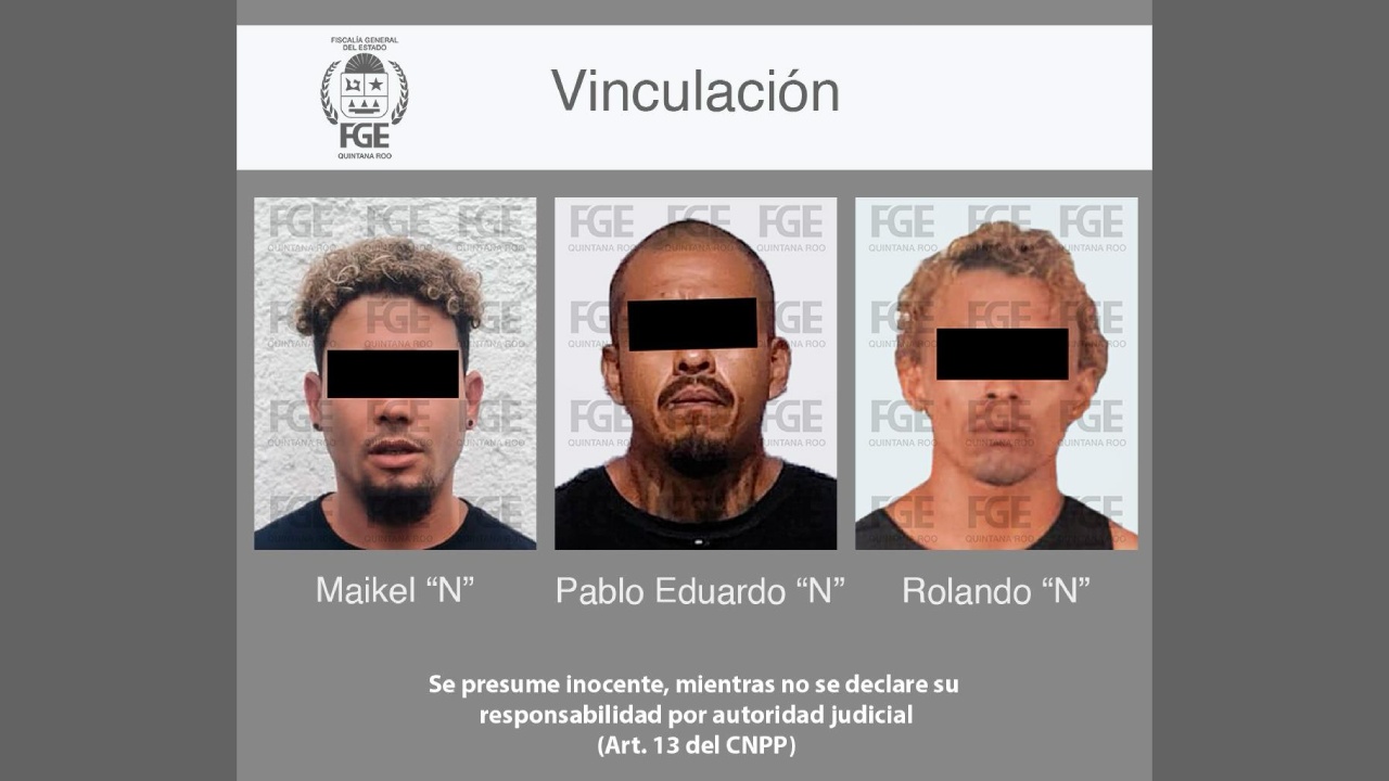 Tres personas fueron vinculadas a proceso por extorsión agravada tras exigir pagos a operadores de taxis en Cancún.