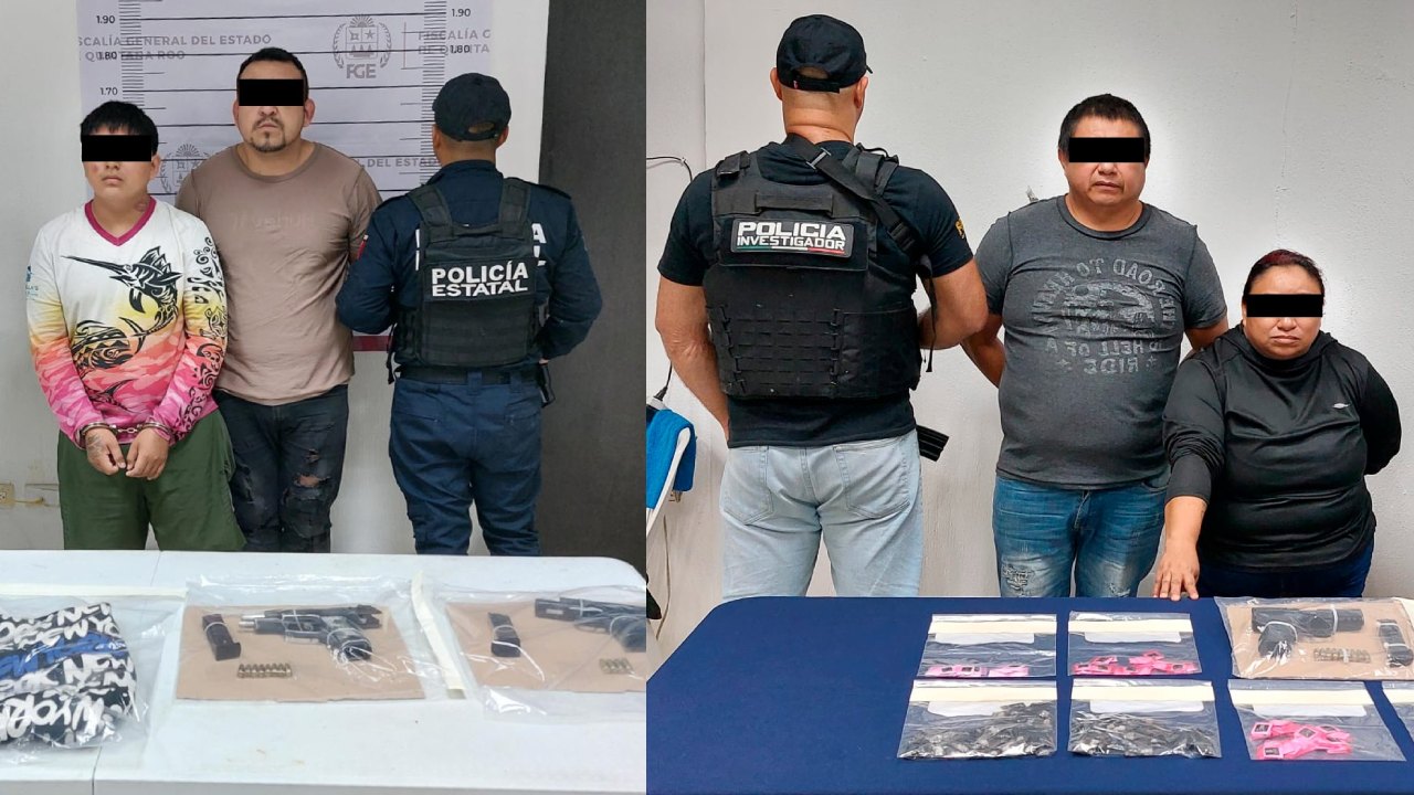 Los detenidos son señalados como presuntos integrantes de un grupo criminal dedicado al narcomenudeo y generador de violencia en Cozumel.