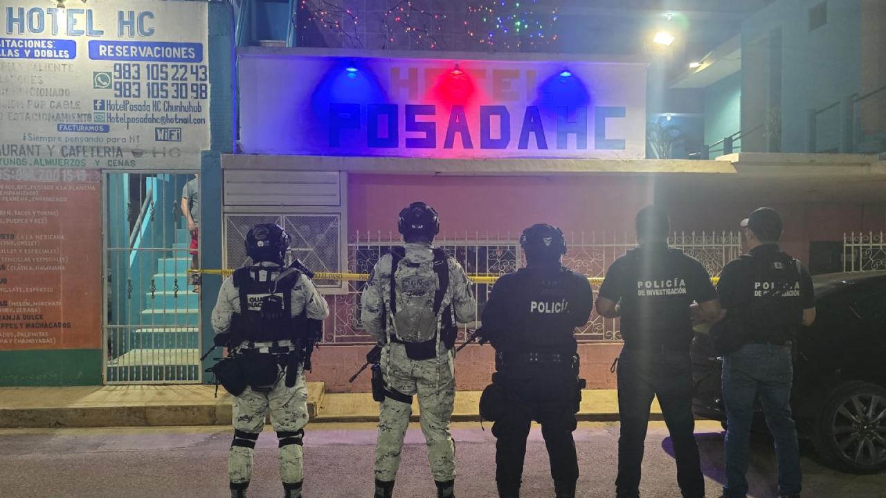 Guardia Nacional, Policía Municipal y Fiscalía participaron en la inspección del establecimiento.