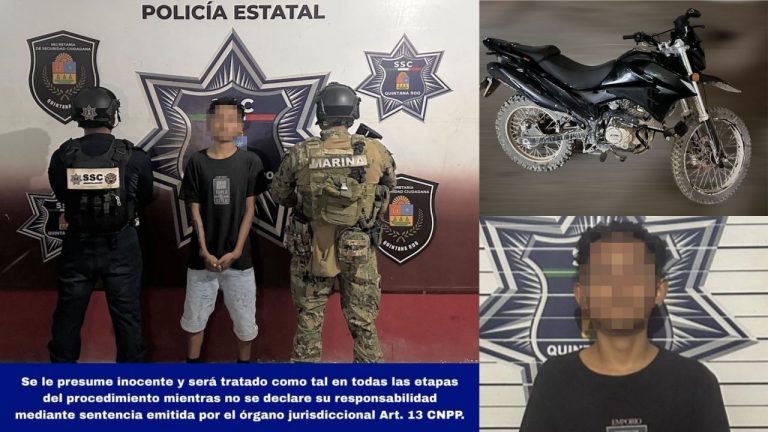Elementos de seguridad aseguraron una moto robada y pusieron a disposición a un adolescente por presunto encubrimiento.