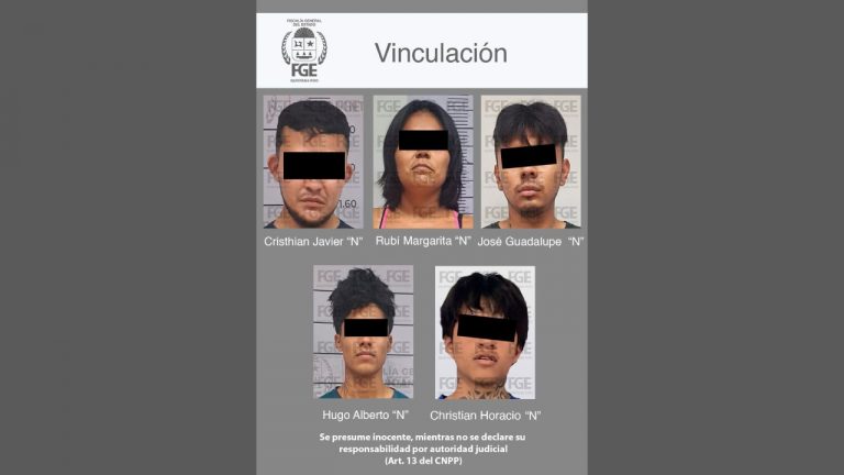 Cinco imputados fueron vinculados a proceso por su presunta participación en actividades de narcomenudeo en Cacún.