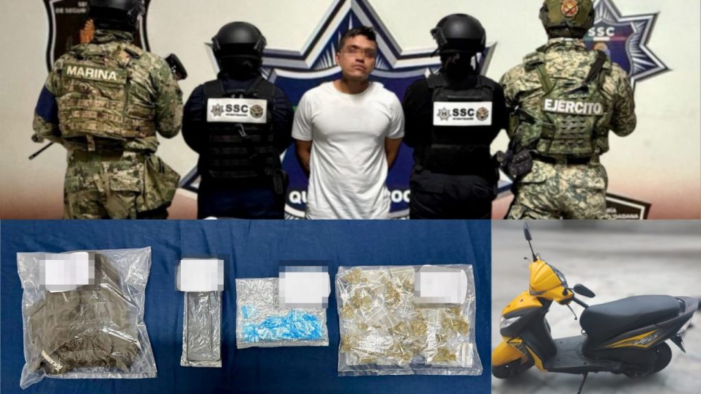 El sospechoso fue interceptado cuando intentaba huir a bordo de una motocicleta en la colonia Emiliano Zapata.