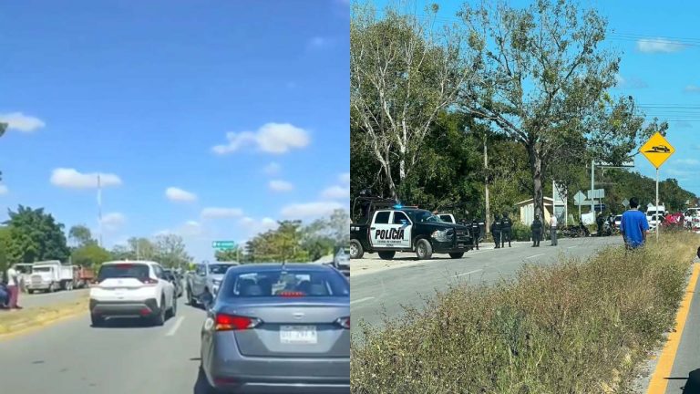Habitantes colocaron ramas y prendieron fuego a llantas para impedir el paso, en rechazo a la presencia de fuerzas federales.