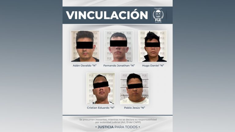 Cinco hombres fueron vinculados a proceso por su presunta participación en un homicidio y lesiones con arma de fuego ocurridos en Tulum.