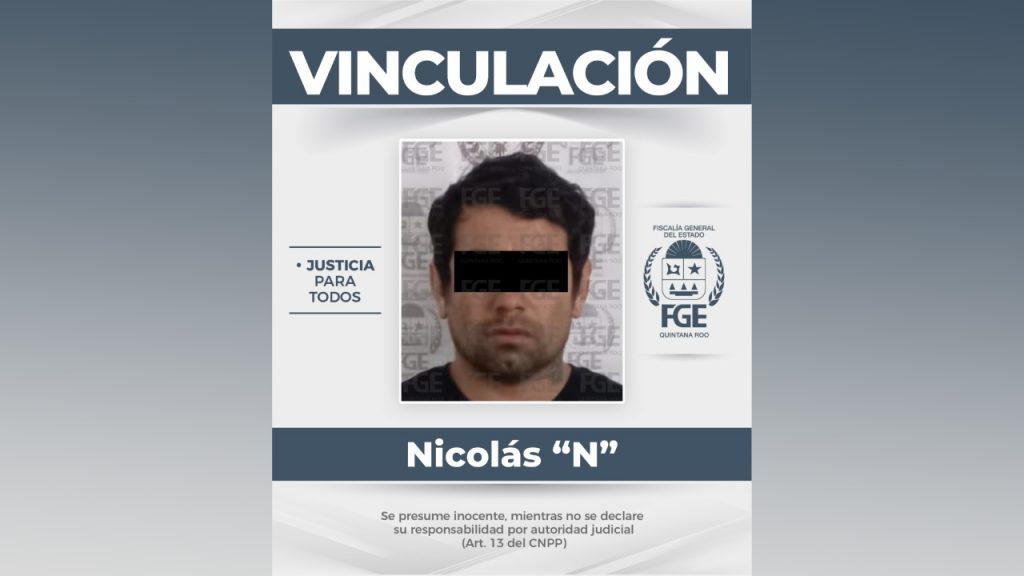 Un Juez de Control vinculó a proceso a Nicolás “N” por su presunta participación en un caso de extorsión ocurrido en diciembre de 2025 en el estacionamiento de una plaza comercial de Playa del Carmen