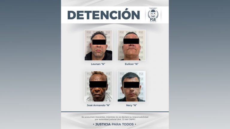 Caen cuatro hombres por presunto narcomenudeo en la SM 23 de Cancún