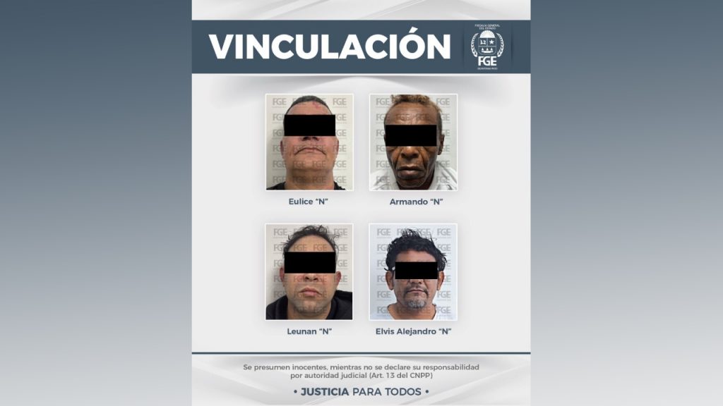 Cuatro hombres fueron vinculados a proceso por un homicidio ocurrido en la Supermanzana 64; autoridades señalan que el ataque fue previamente planeado y estaría ligado al narcomenudeo.