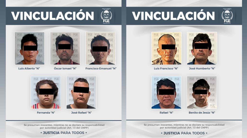Nueve personas fueron vinculadas a proceso por su probable participación en delitos contra la salud en Benito Juárez, Cozumel y Othón P. Blanco