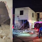 Patrulla se estrella contra vivienda durante persecución en Cancún