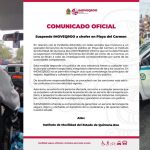 IMOVEQROO suspendió a un taxista en Playa del Carmen tras un incidente con turistas que se viralizó en redes sociales.