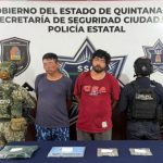 Dos hombres fueron detenidos en Cancún con 71 bolsitas de presunta marihuana durante un operativo en la Supermanzana 92.