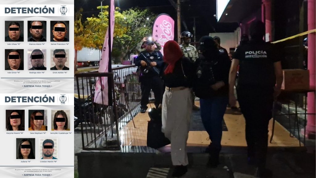 Cateo en un club nocturno en Chetumal permitió el rescate de 28 mujeres víctimas de trata y la detención de 11 personas.